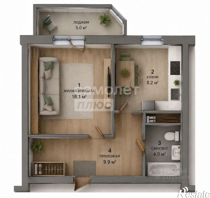 1-комн квартира б-р Архитекторов, 17,  д. 17