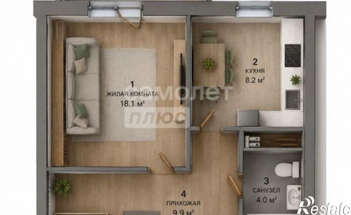 1-комн квартира б-р Архитекторов, 17,  д. 17