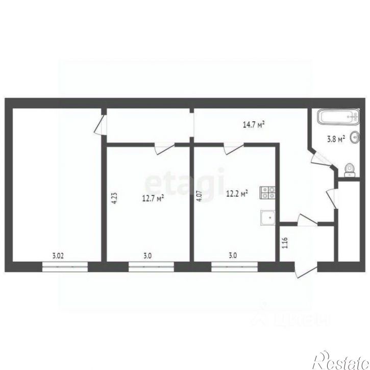 2-комн квартира ул Круговая, 4А,  д. 4А