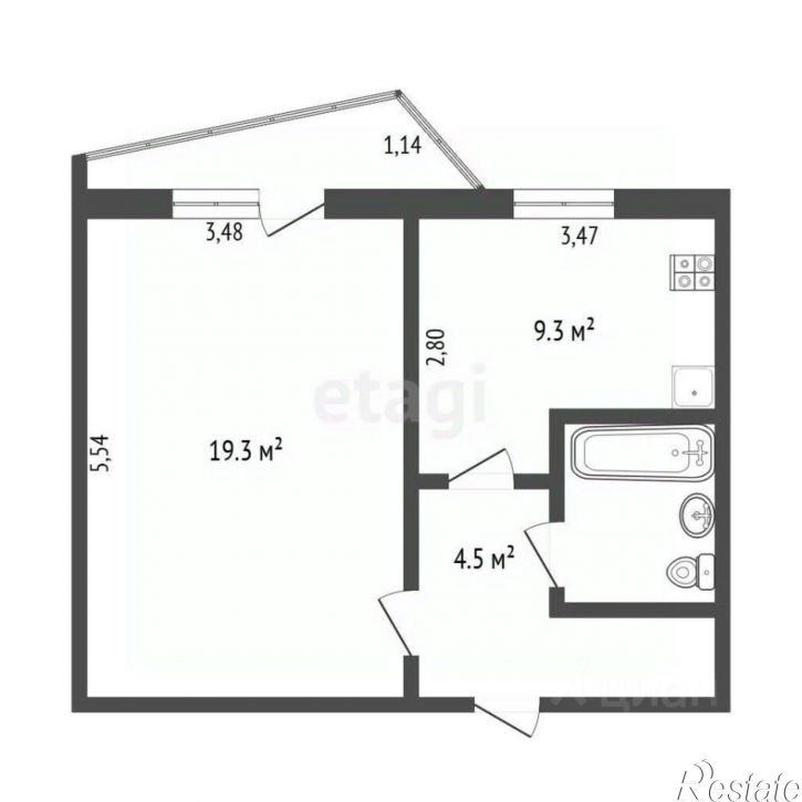 1-комн квартира ул Жуковского, 33,  д. 33