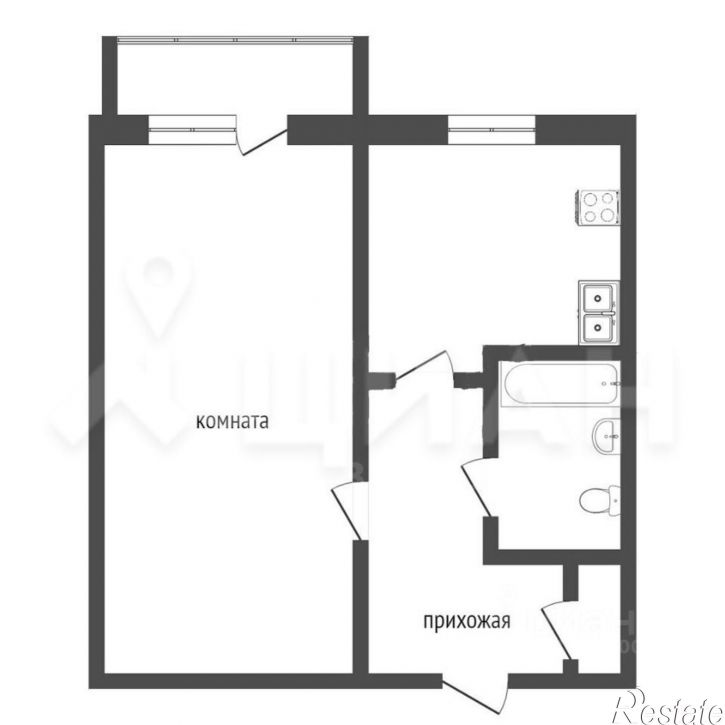 1-комн квартира ул 4-я Транспортная, 38,  д. 38