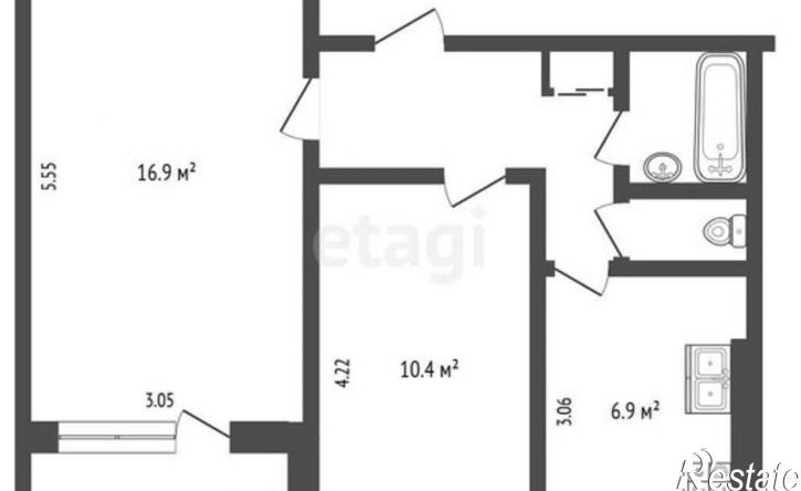 2-комн квартира ул Заозерная, 6,  д. 6