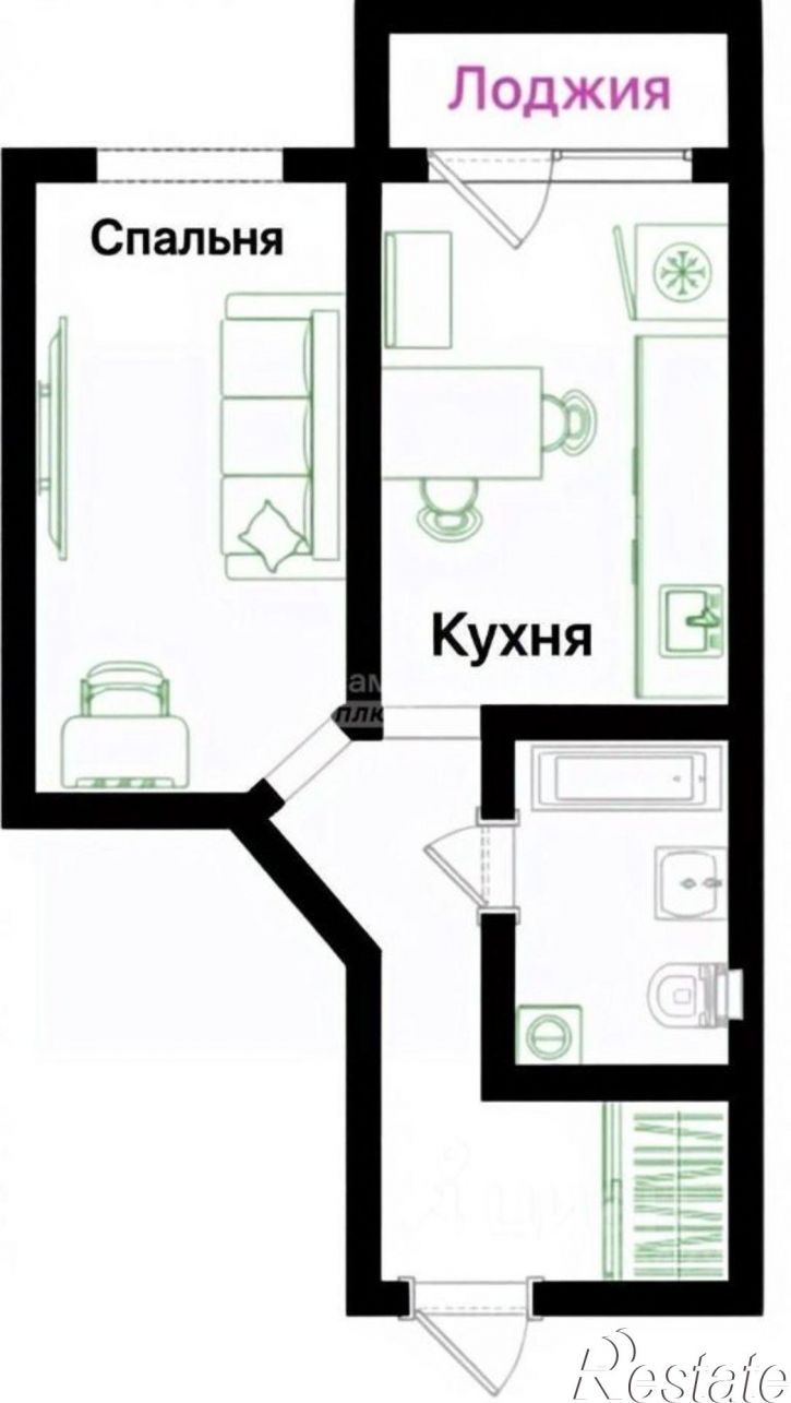 1-комн квартира ул Пригородная, 29/2,  д. 29/2