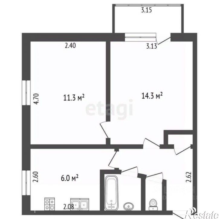 2-комн квартира ул Радищева, 88,  д. 88