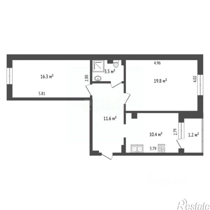 2-комн квартира б-р Архитекторов, 4/1,  д. 4/1