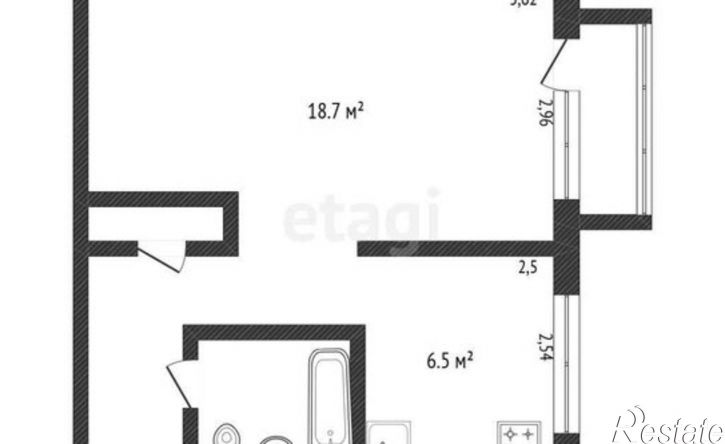 1-комн квартира ул Багратиона, 23А,  д. 23А
