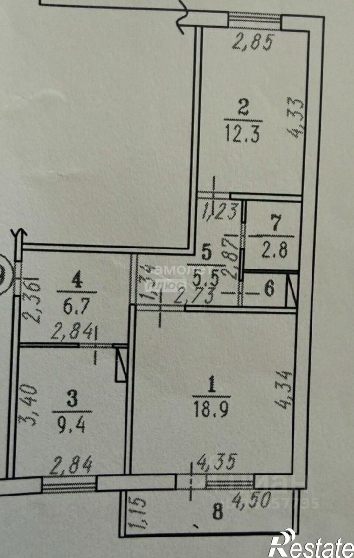 2-комн квартира ул Димитрова, 67 1,  д. 67 1,  к. 1