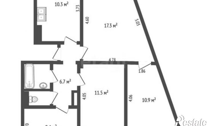 4-комн квартира Зеленый б-р, 6,  д. 6