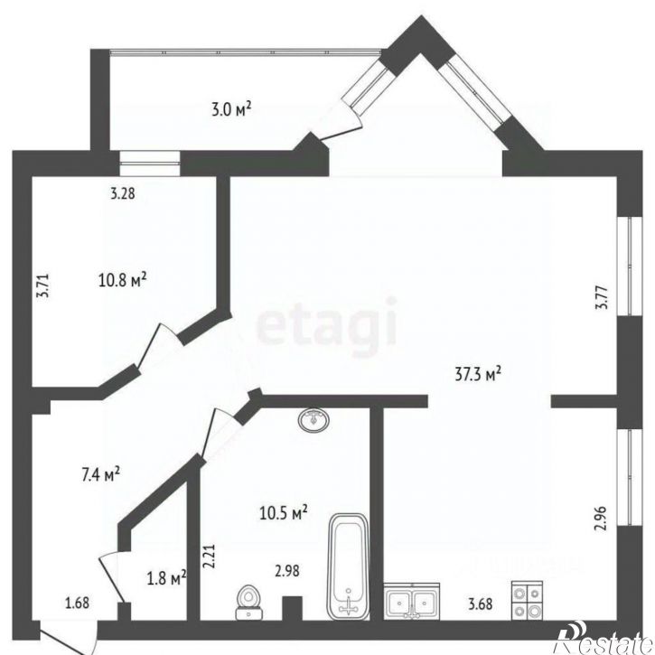 2-комн квартира ул В.М.Шукшина, 9,  д. 9