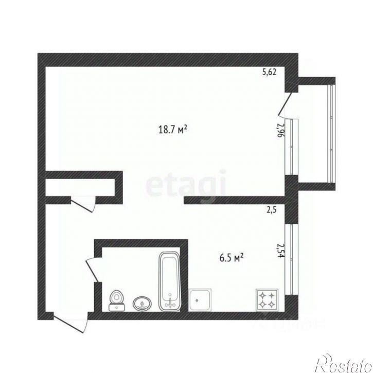 1-комн квартира ул Багратиона, 23А,  д. 23А