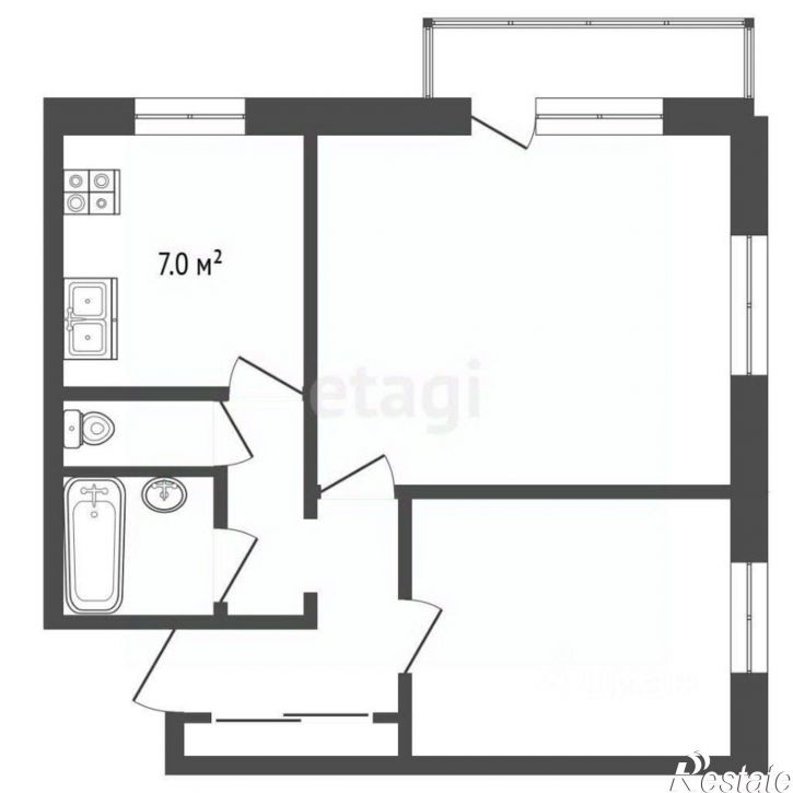 2-комн квартира ул Степанца, 10 1,  д. 10 1,  к. 1