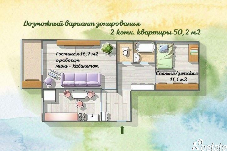 2-комн квартира ул 6-я Станционная, 39,  д. 39