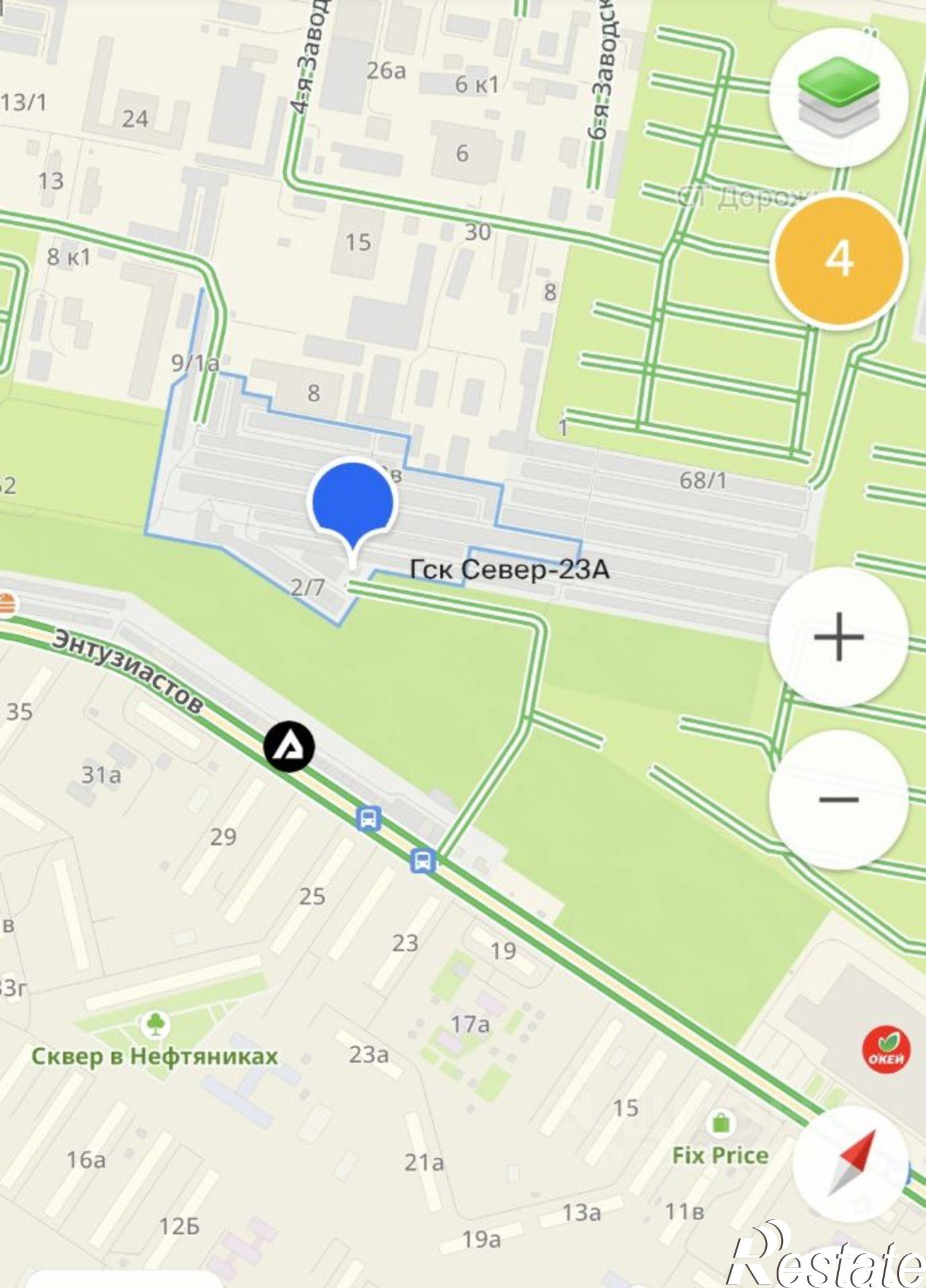 Купить гараж, место в паркинге за 1 597 750 рублей на ул Энтузиастов, 4А/2