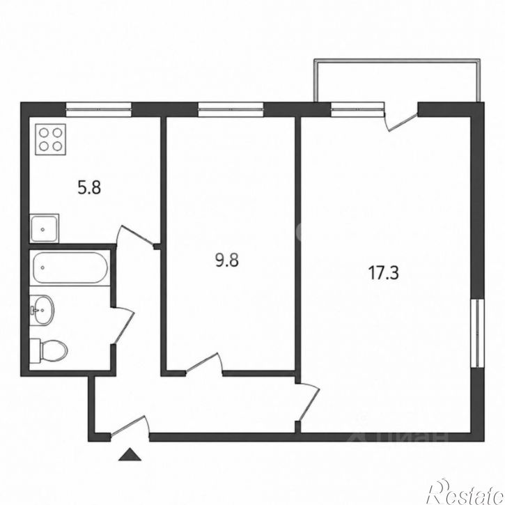 2-комн квартира пр-кт Мира, 34Г,  д. 34Г