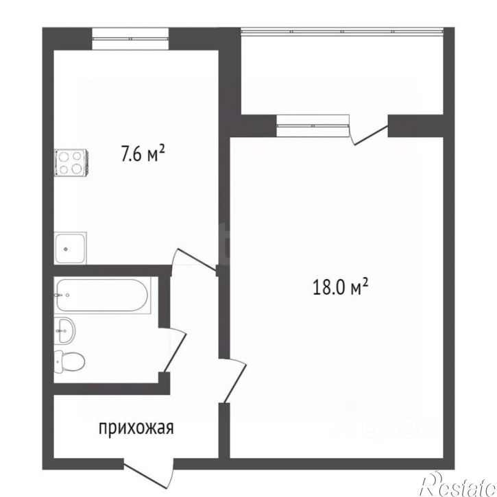 1-комн квартира ул Крутогорская, 7,  д. 7