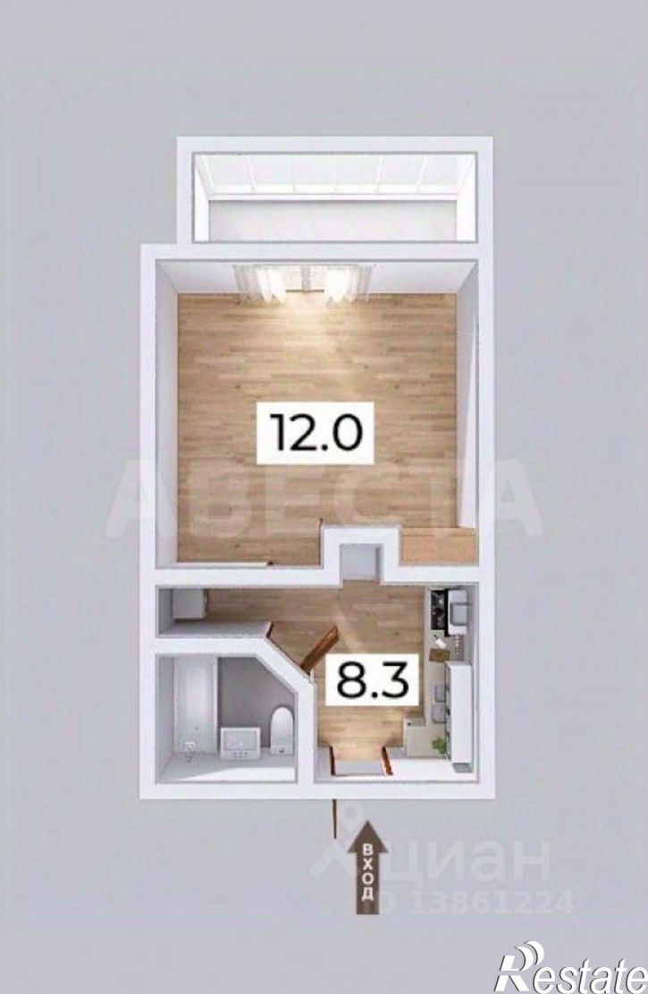 1-комн квартира ул Светловская, 10,  д. 10