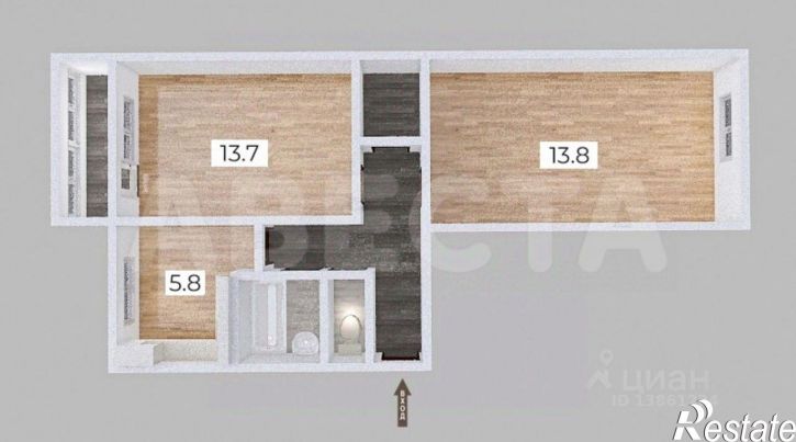 2-комн квартира пр-кт Мира, 100Б,  д. 100Б
