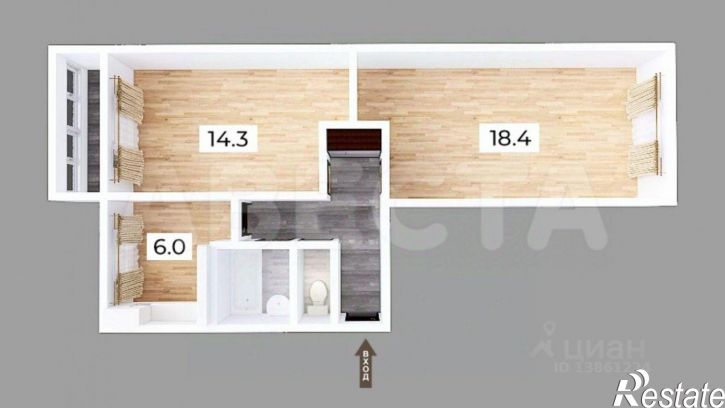 2-комн квартира ул Путилова, 3,  д. 3