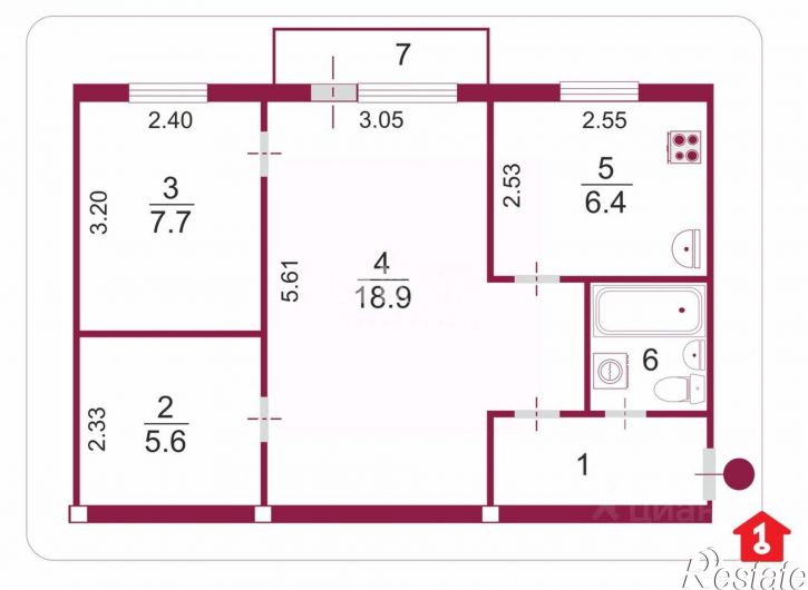 2-комн квартира ул Энтузиастов, 63А,  д. 63А
