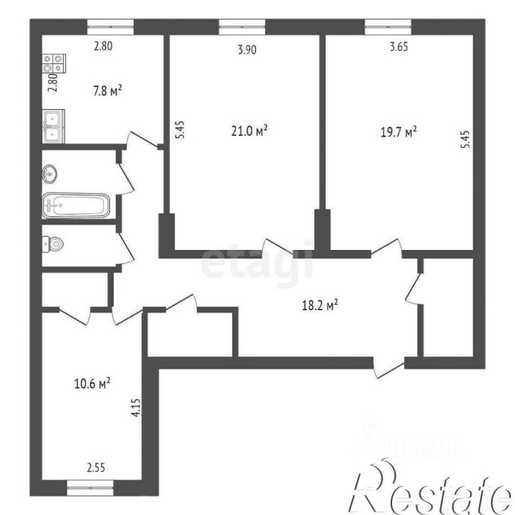 3-комн квартира проспект Карла Маркса, 10,  д. 10