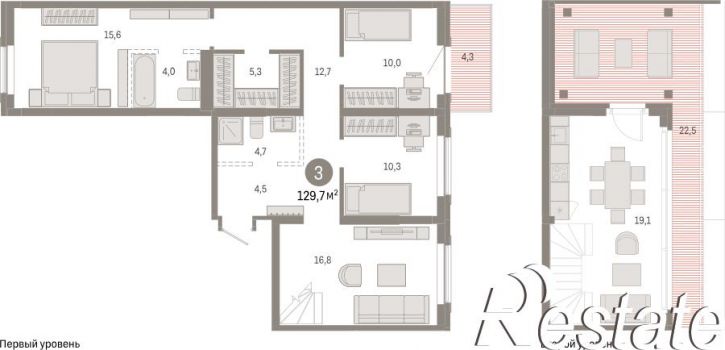 3-комн квартира в новом доме Крупской, 11