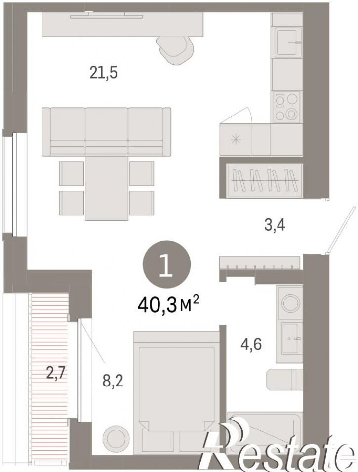 2-комн квартира в новом доме улица Б.Г. Шаронова, 9