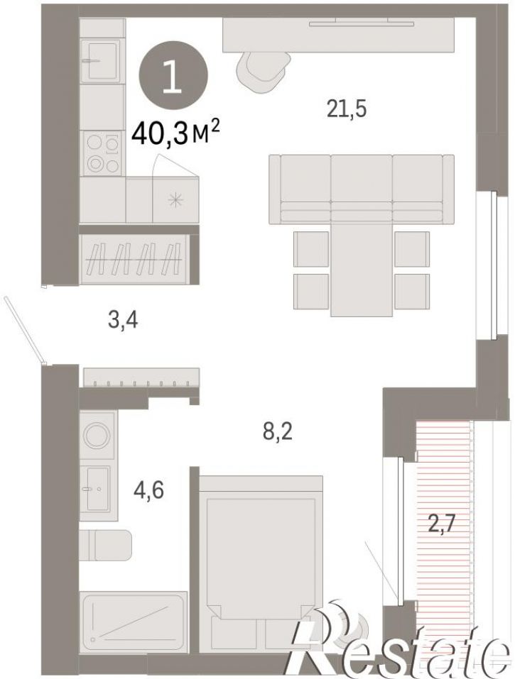 2-комн квартира в новом доме улица Б.Г. Шаронова, 9