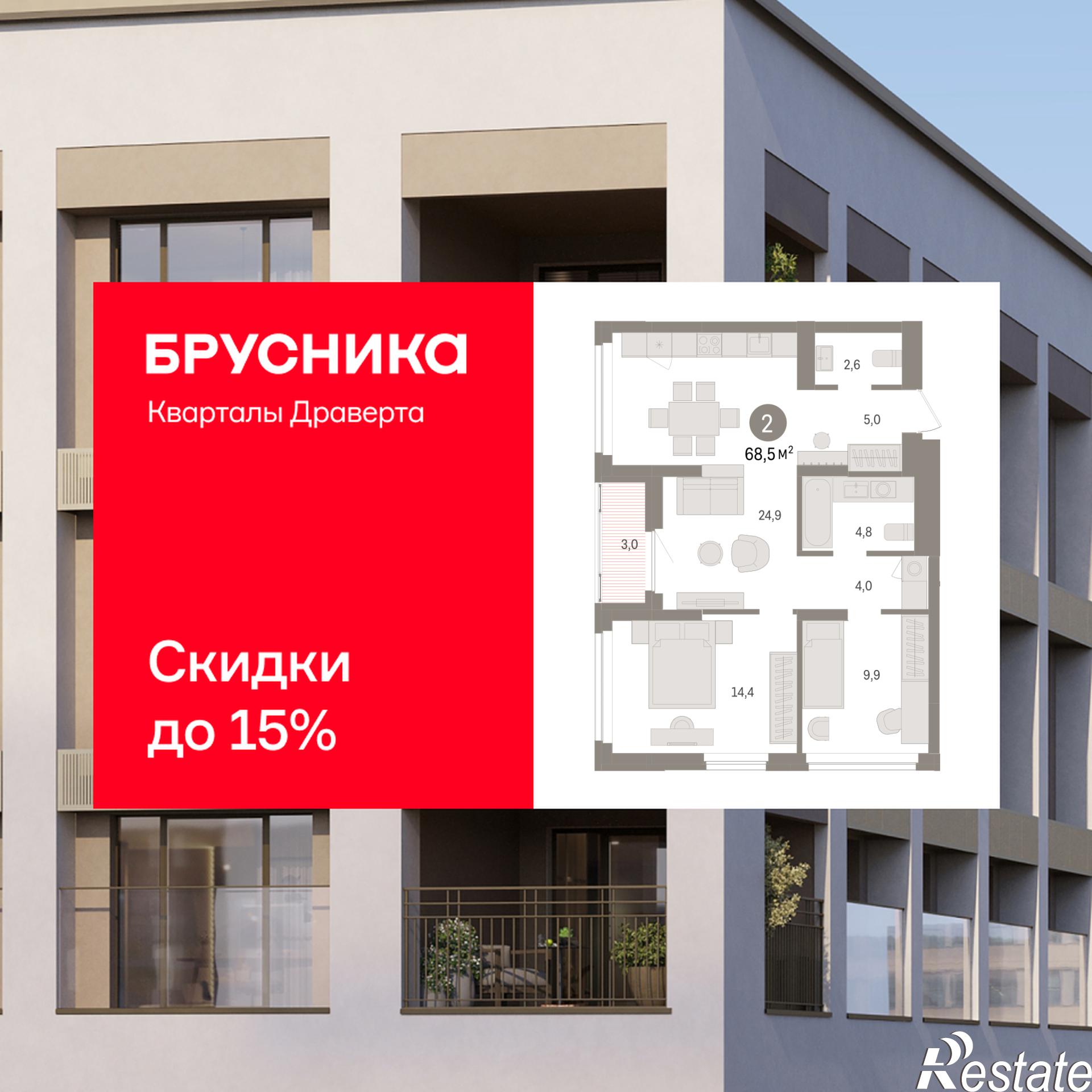 Купить квартиру за 11 630 000 рублей на улица Б.Г. Шаронова, 9